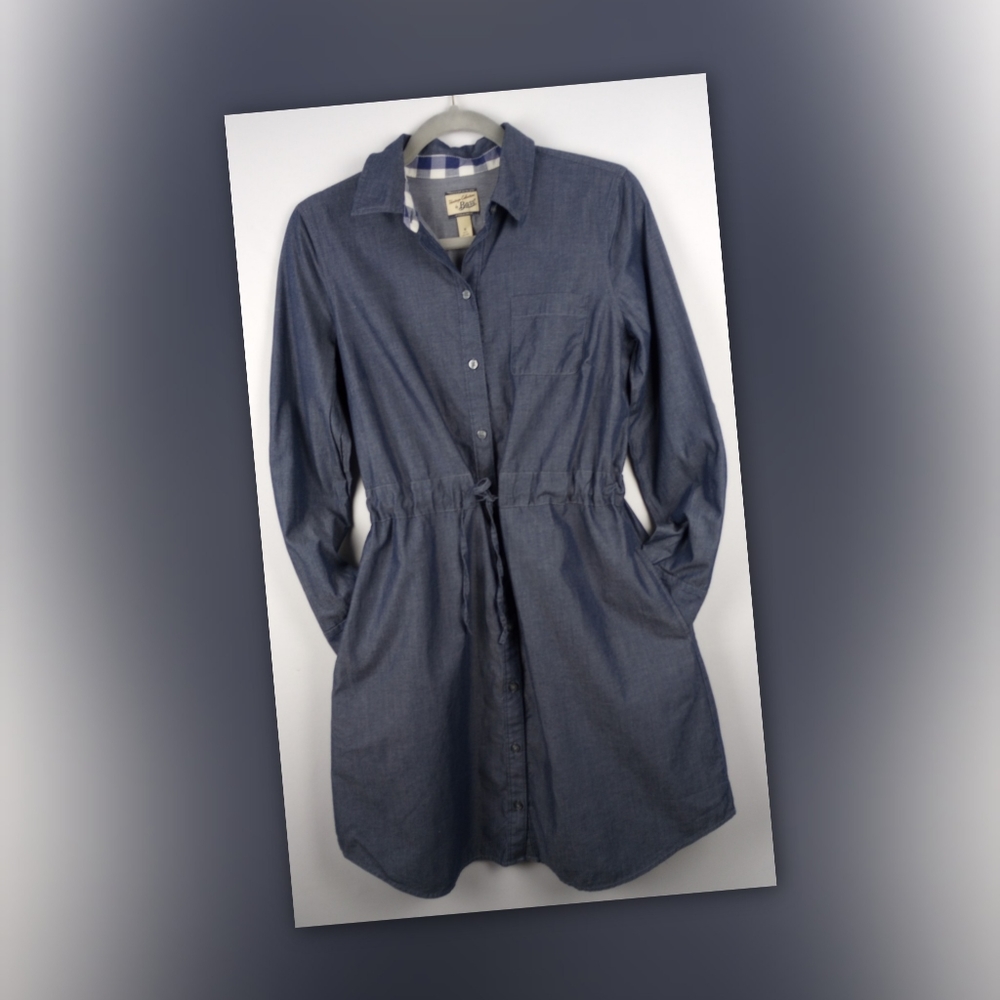 GH Bass & Co Size 6 Long Sleeve Button Front Shirt Dress